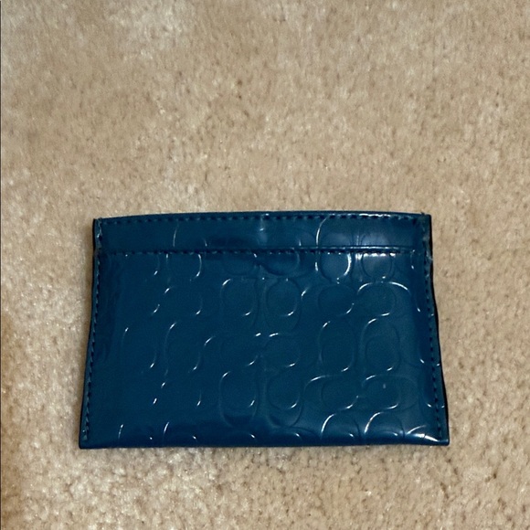 Coach Handbags - Coach Blue Embossed Card Holder